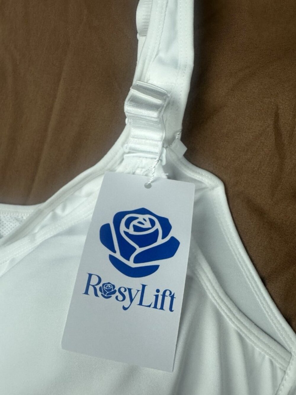 RosyLift Wireless Support Bra White Front Zip Full Coverage 5XL Plus Size - Picture 9 of 13